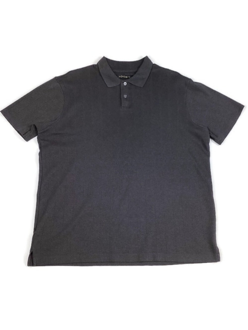 Axist Men’s Gray Ribbed Polo Shirt Modern Fit XL